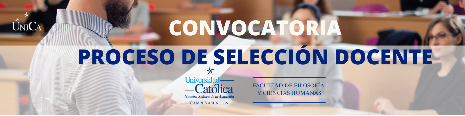 Banner de la convocatoria al proceso de selección docente 2025