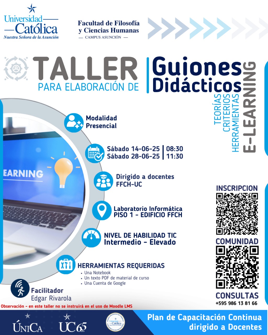 Taller Capacitación Guiones Didácticos
